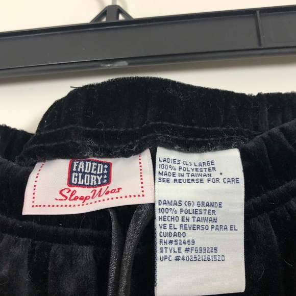 ✨Faded Glory Velvet Track Pants✨ - Picture 4 of 4